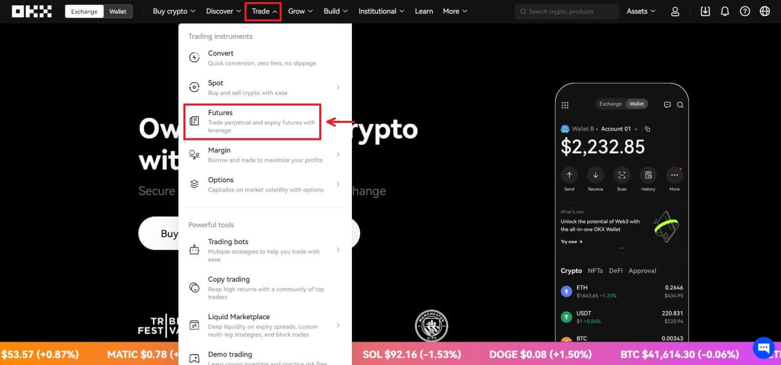 როგორ გავაკეთოთ ფიუჩერსებით ვაჭრობა OKX-ზე