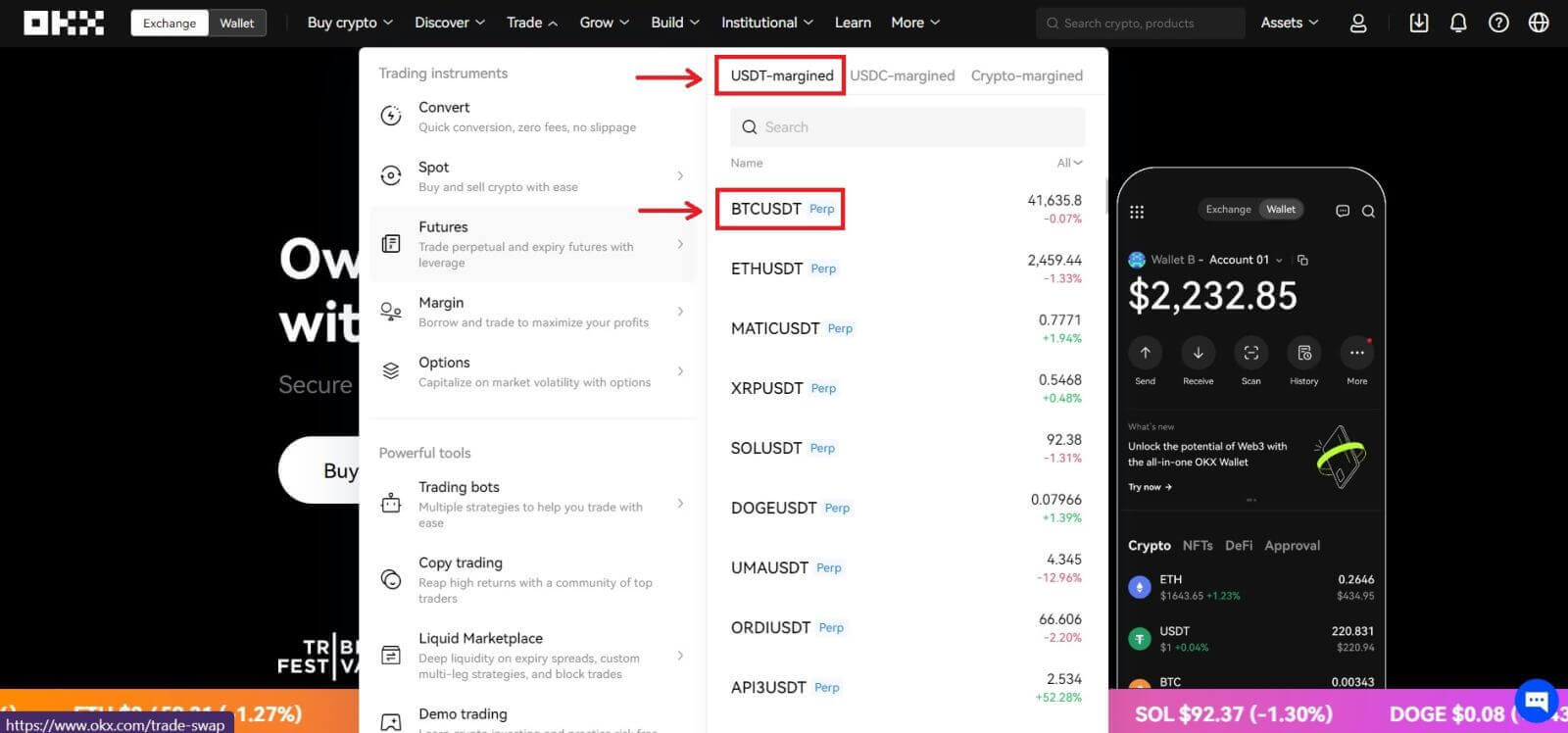 როგორ გავაკეთოთ ფიუჩერსებით ვაჭრობა OKX-ზე