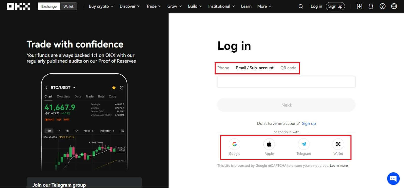 How to Login and Verify Account in OKX